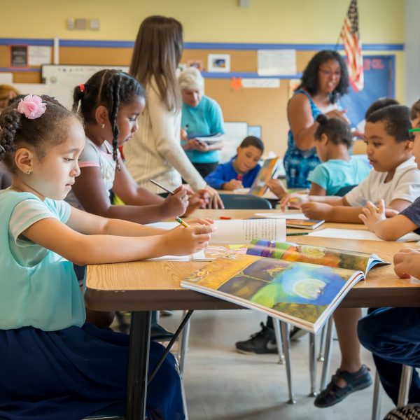 Children in a classroom during the Caribbean Connections summer enrichment program