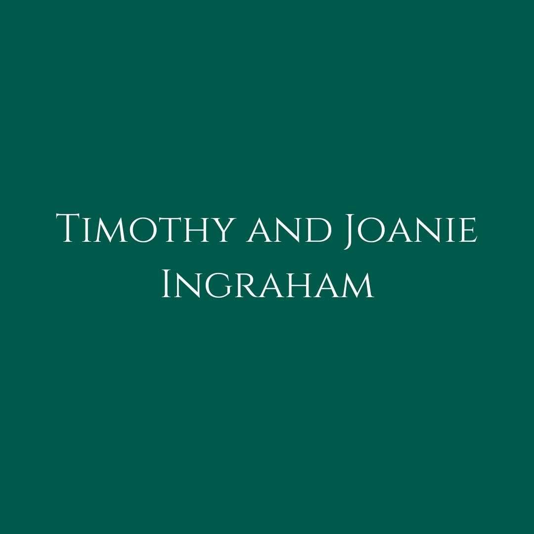  Logo listing Supporters Names Timothy and Joanie Ingraham