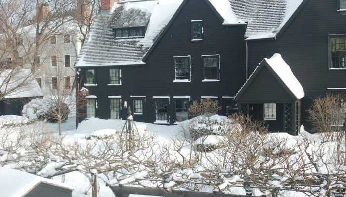 Snow covering the House of the Seven Gables in the winter of 2015.