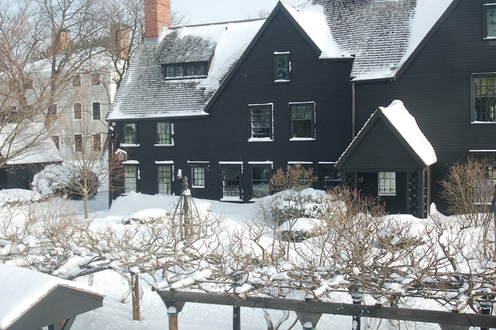 Snow covering the House of the Seven Gables in the winter of 2015.