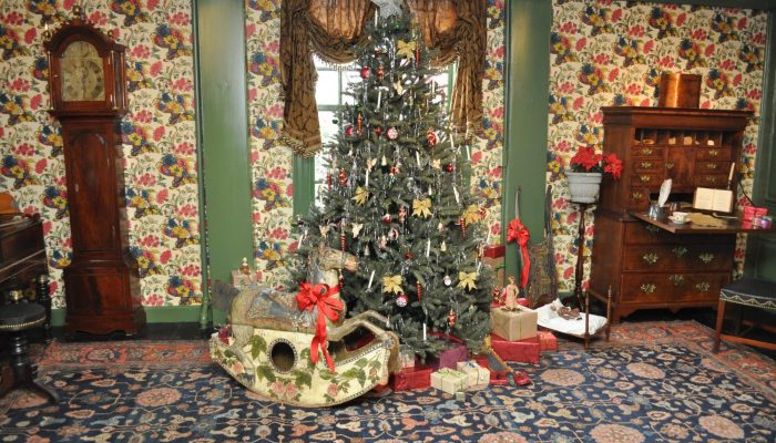 2012 View of the parlor in the gables decorated for Christmas