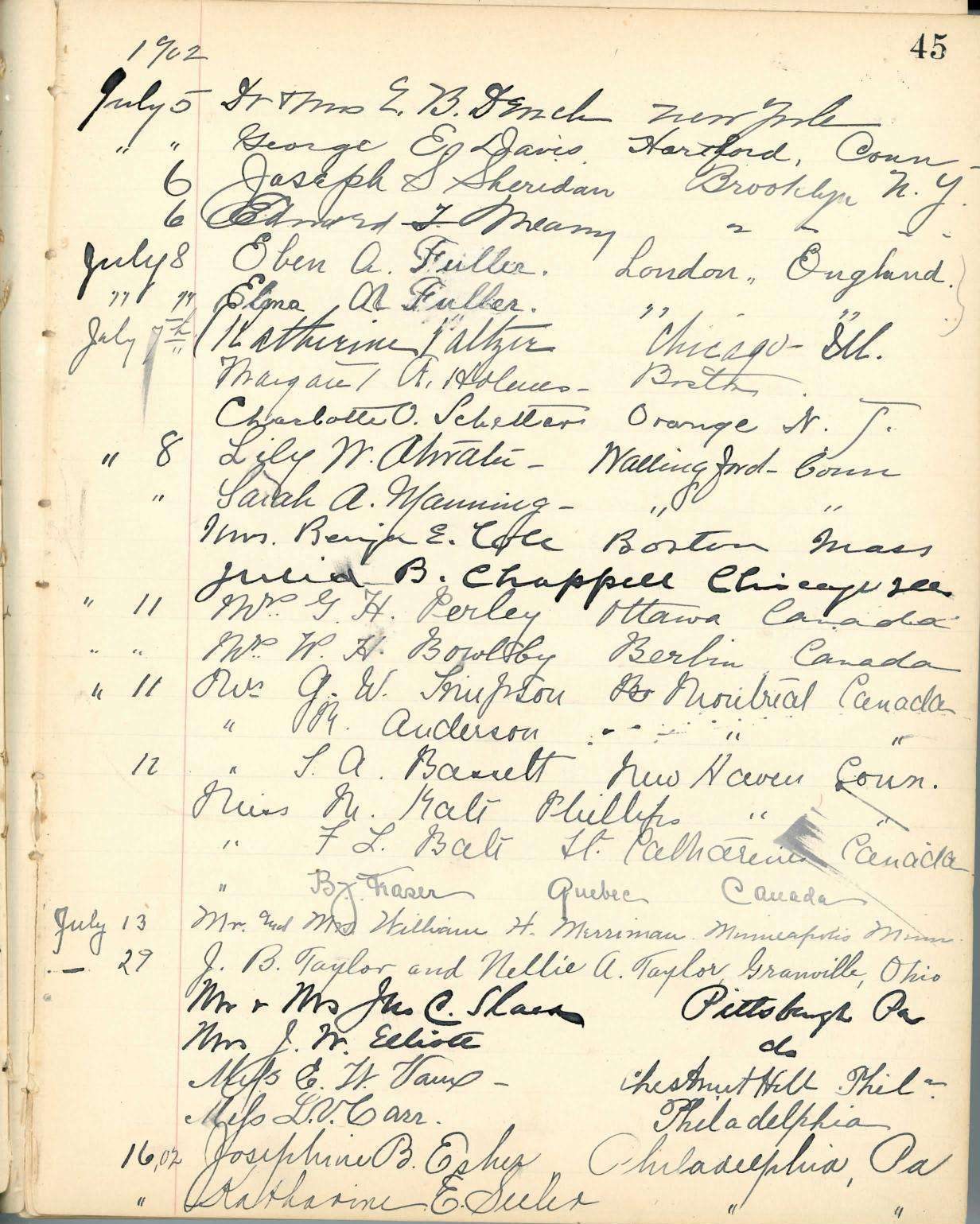 Yellowed and slightly torn page with "House of Seven Gables