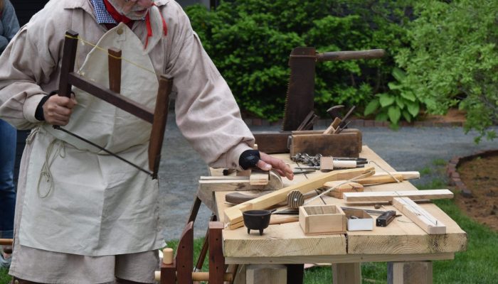 18th century carpentry demonstration