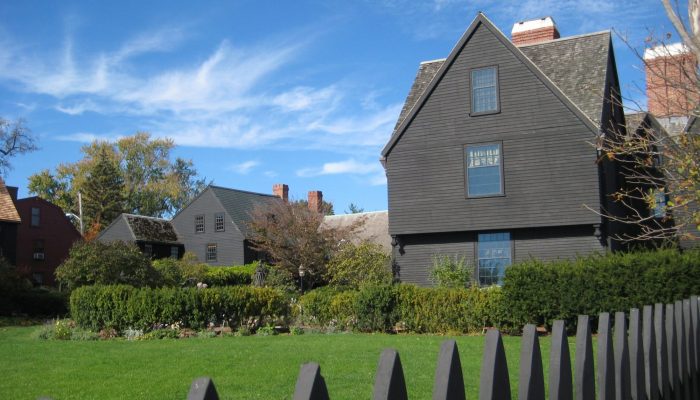 Panoramic view of the museum campus at The House of the Seven Gables
