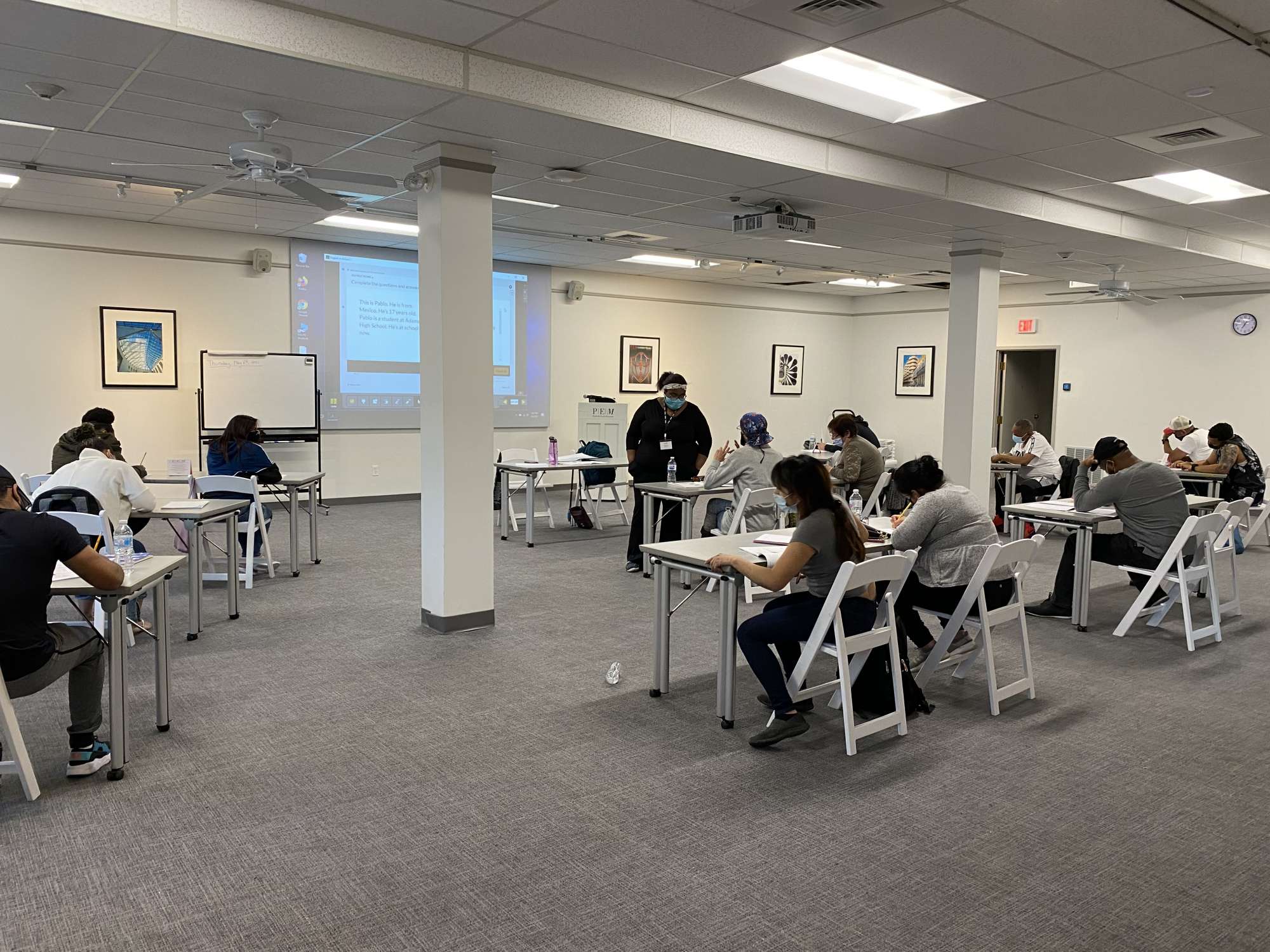 Photo of students in The House of the Seven Gables Settlement Program 2021 located at the Peabody Essex Museum.