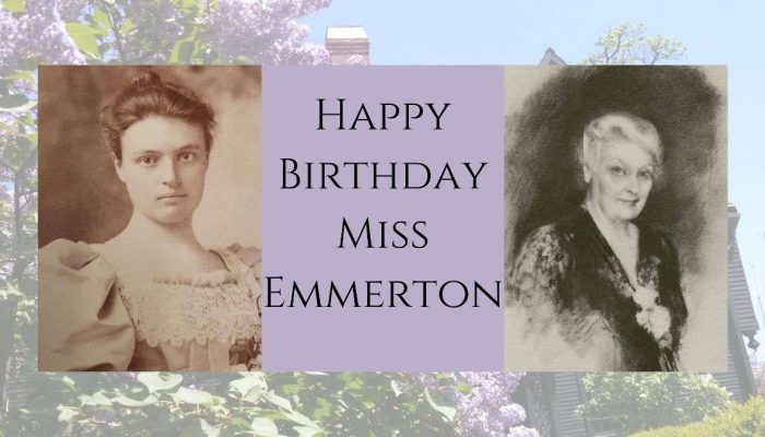 Happy Birthday Miss Emmerton with two photos