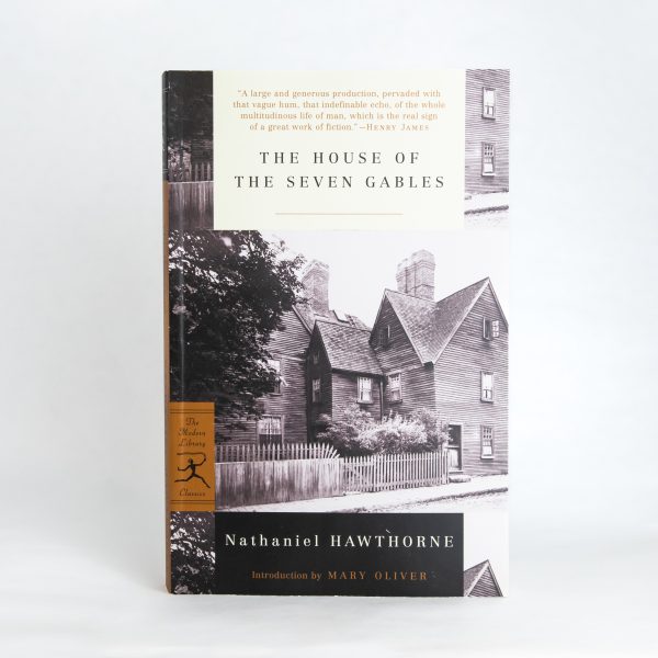 The front cover of the House of the Seven Gables, paperback edition, that features a photograph of the House of the Seven Gables taken from Turner Street.