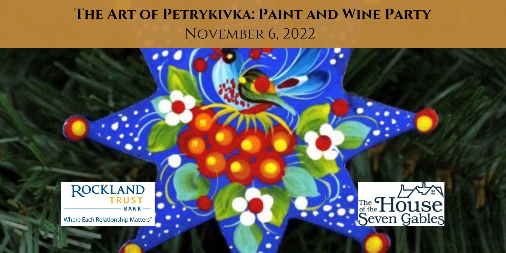 The Art of Petrykivka: Paint and Wine Party The Art of Petrykivka: Paint and Wine Party