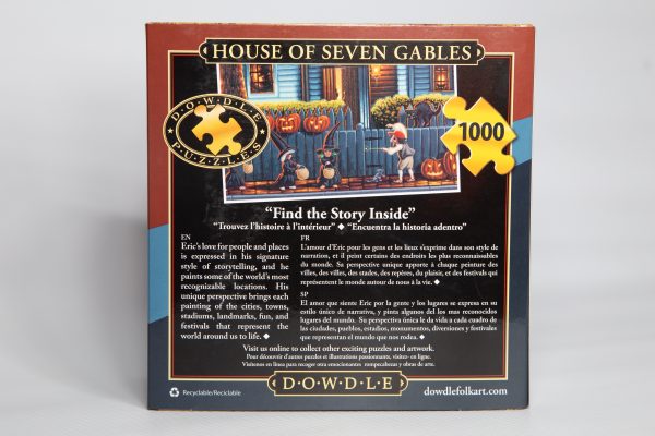 The back of the House of the Seven Gables puzzle.
