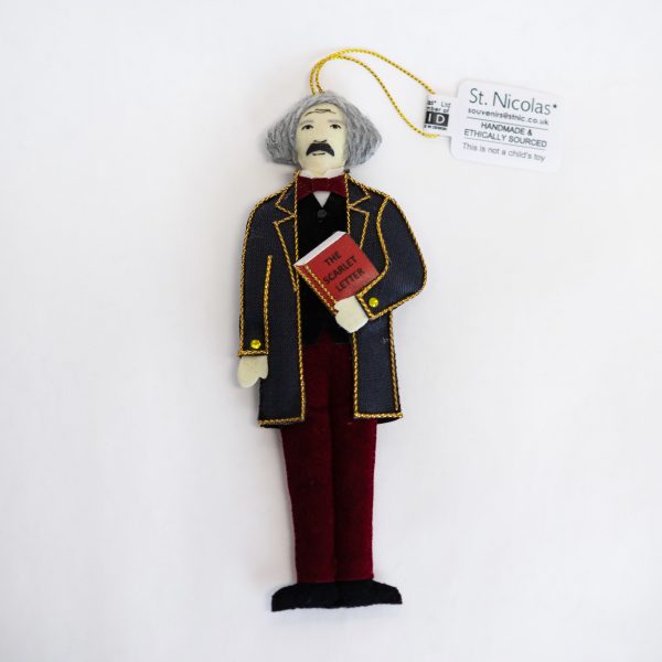 Front view of the Nathaniel Hawthorne felt ornament.