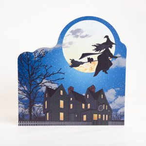 The front of the Witch Over the Gables Cat's Meow model.